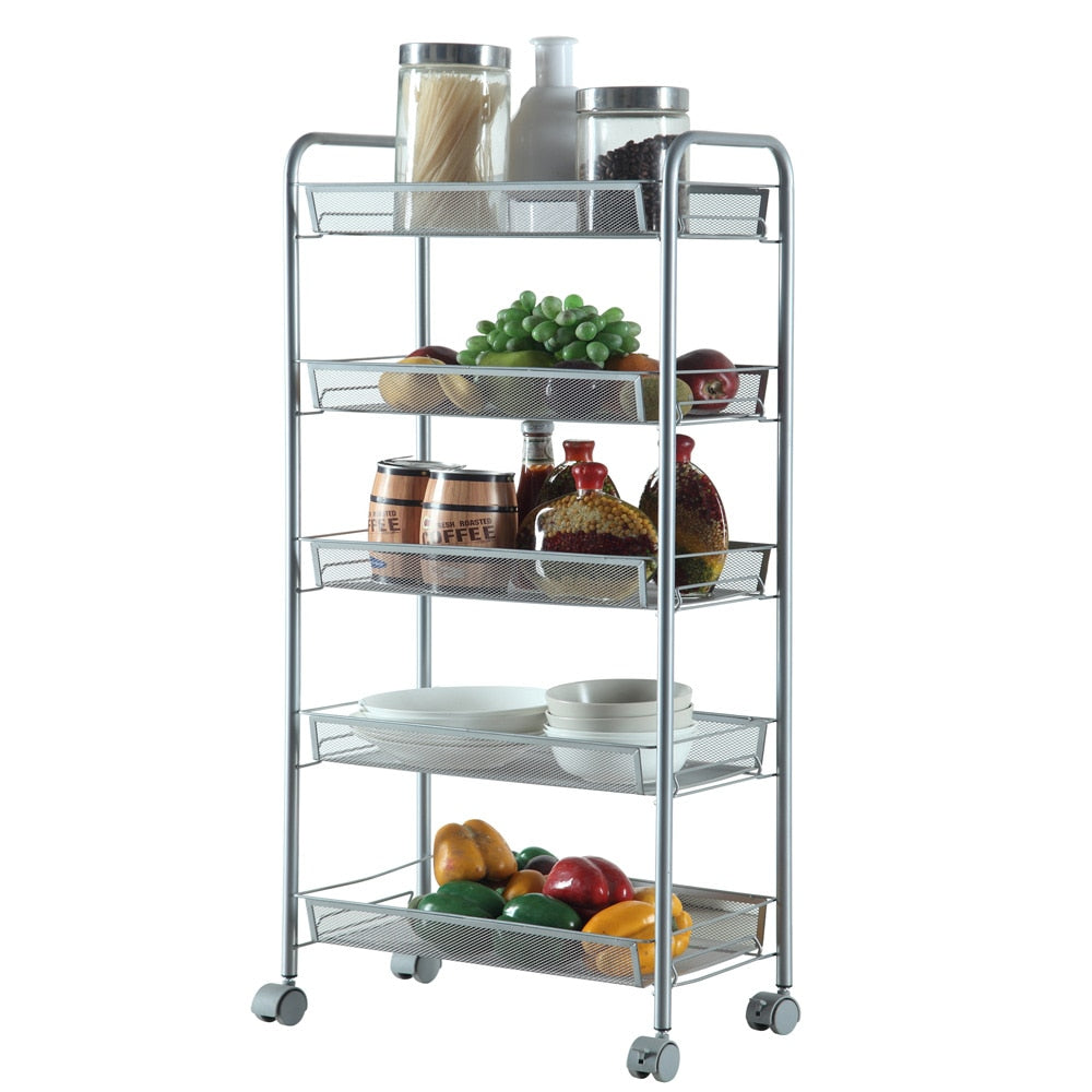 Mesh Style Mobile Storage Cart
