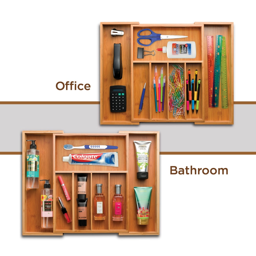 Bamboo Expandable Drawer Organizer