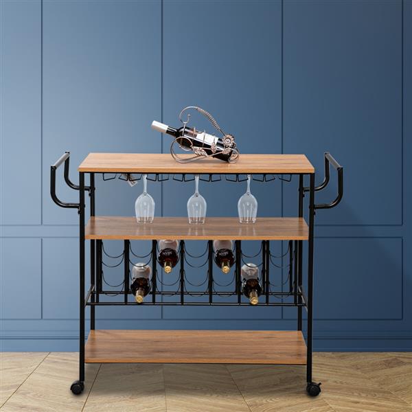 Industrial Wine Serving Cart