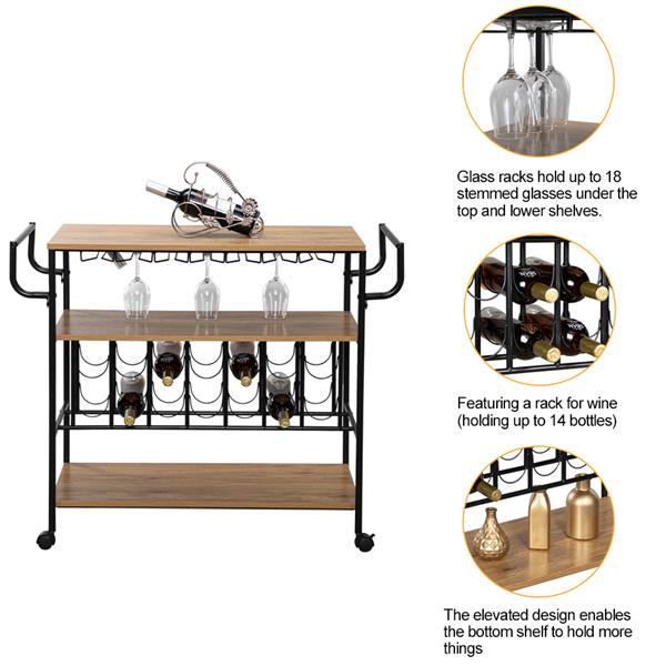 Industrial Wine Serving Cart