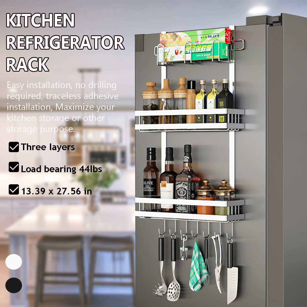 3 Tier Refrigerator Storage Rack