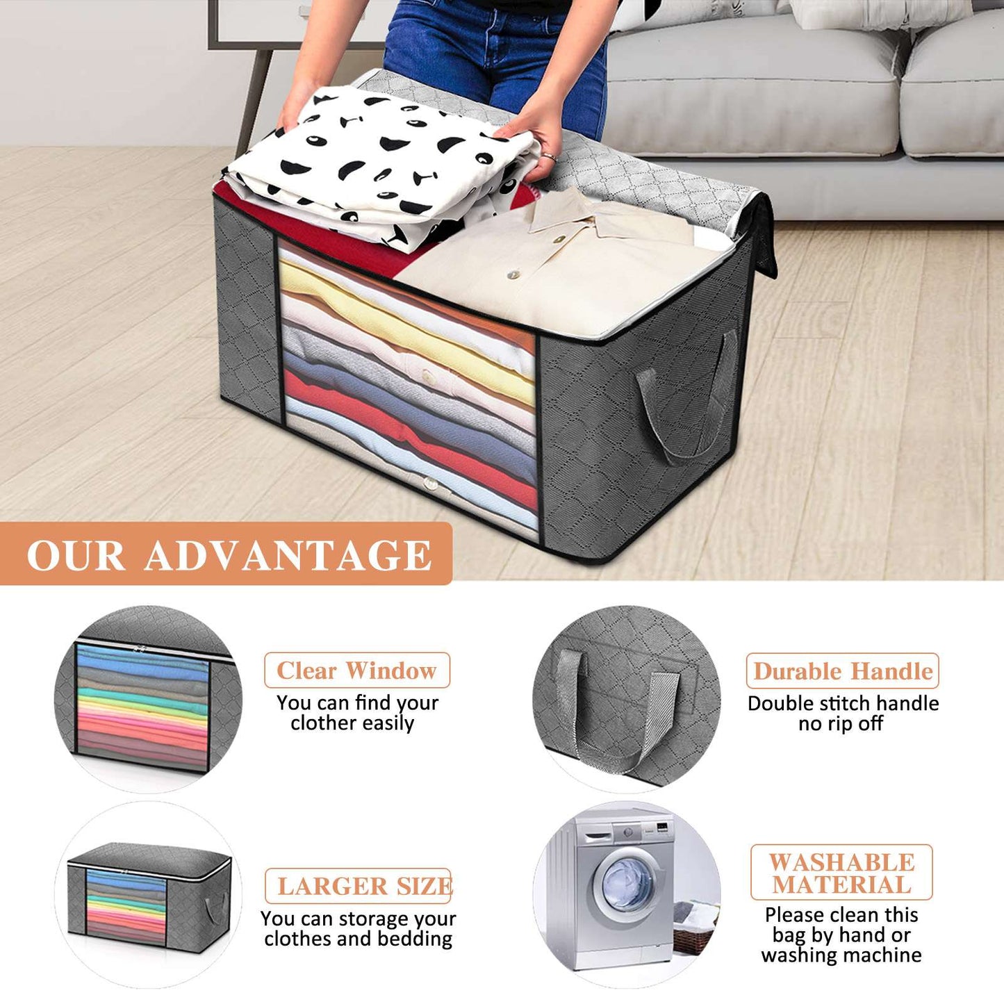 8PC Clothes Storage Bags