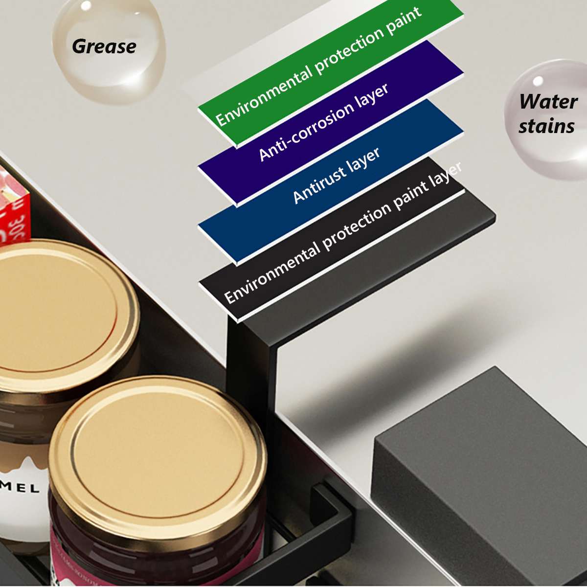 3 Tier Refrigerator Storage Rack