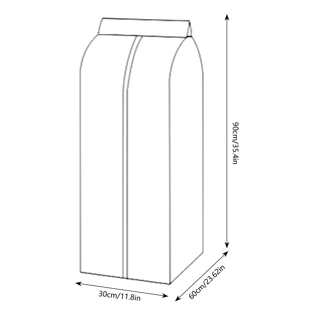 3D Zipper Clothes Dust Cover