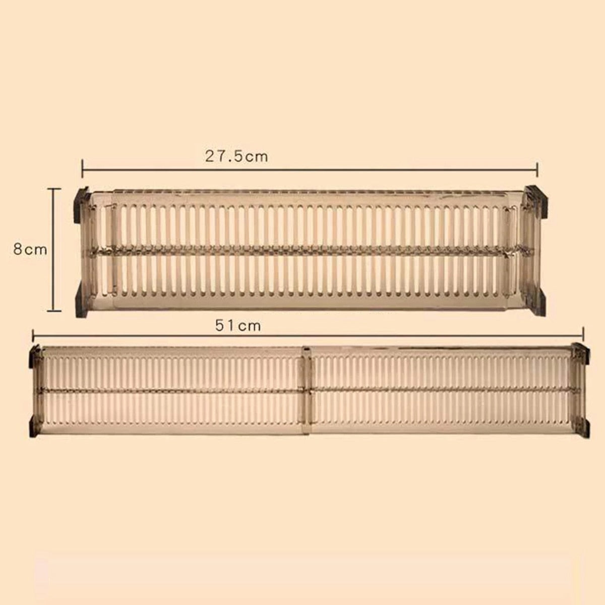 2Pcs Adjustable Drawer Dividers