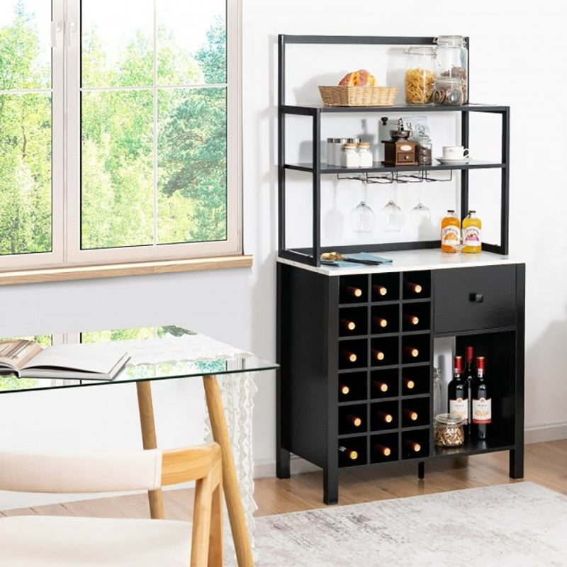 Bakers Rack with Wine Storage