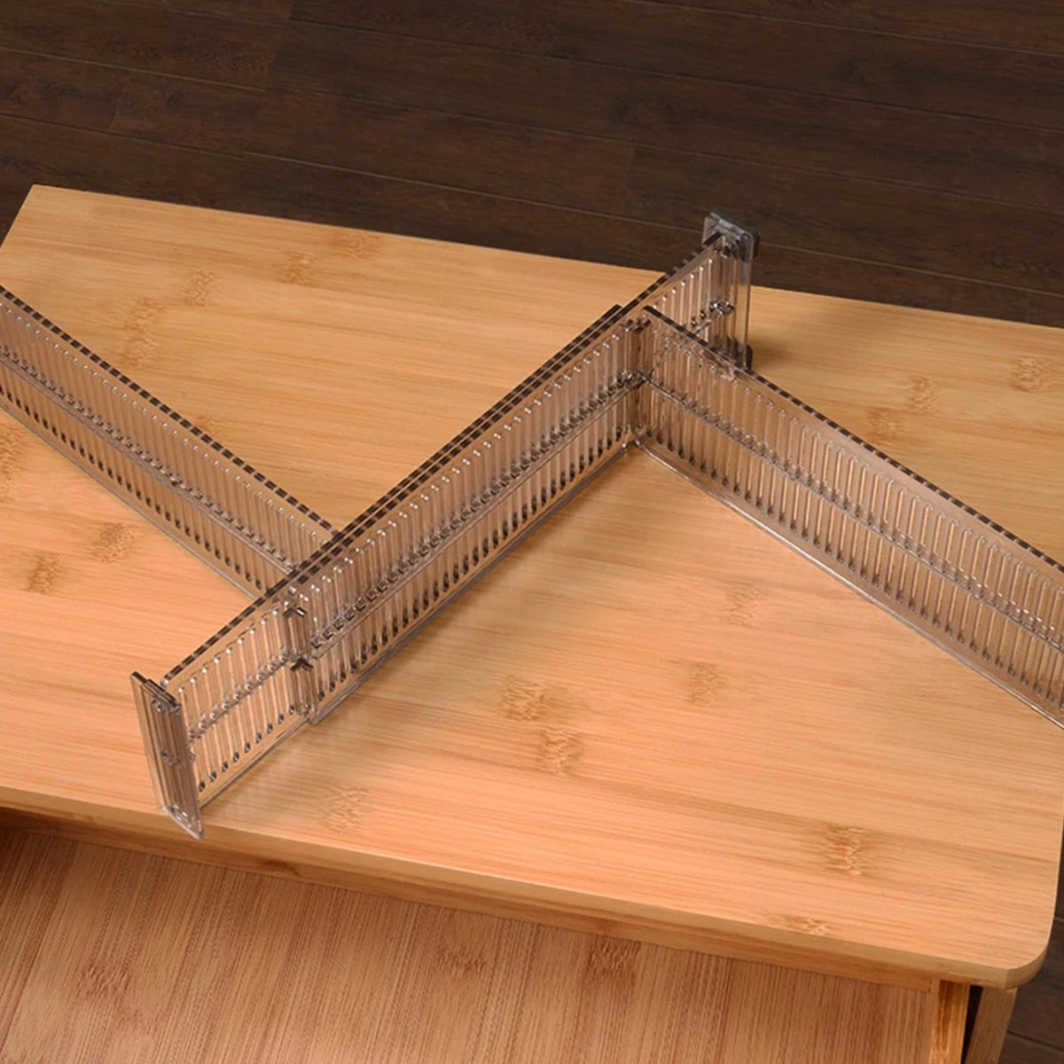 2Pcs Adjustable Drawer Dividers