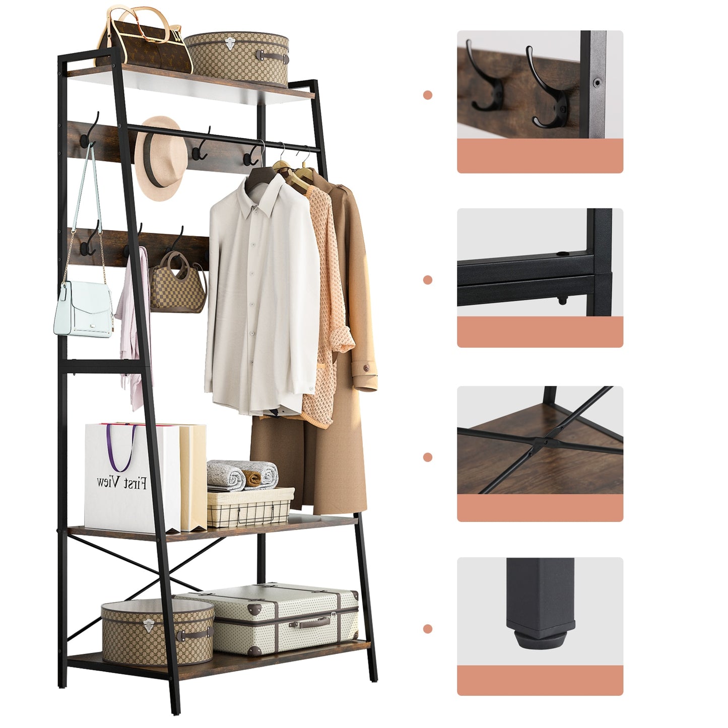 Metal Garment Shelf