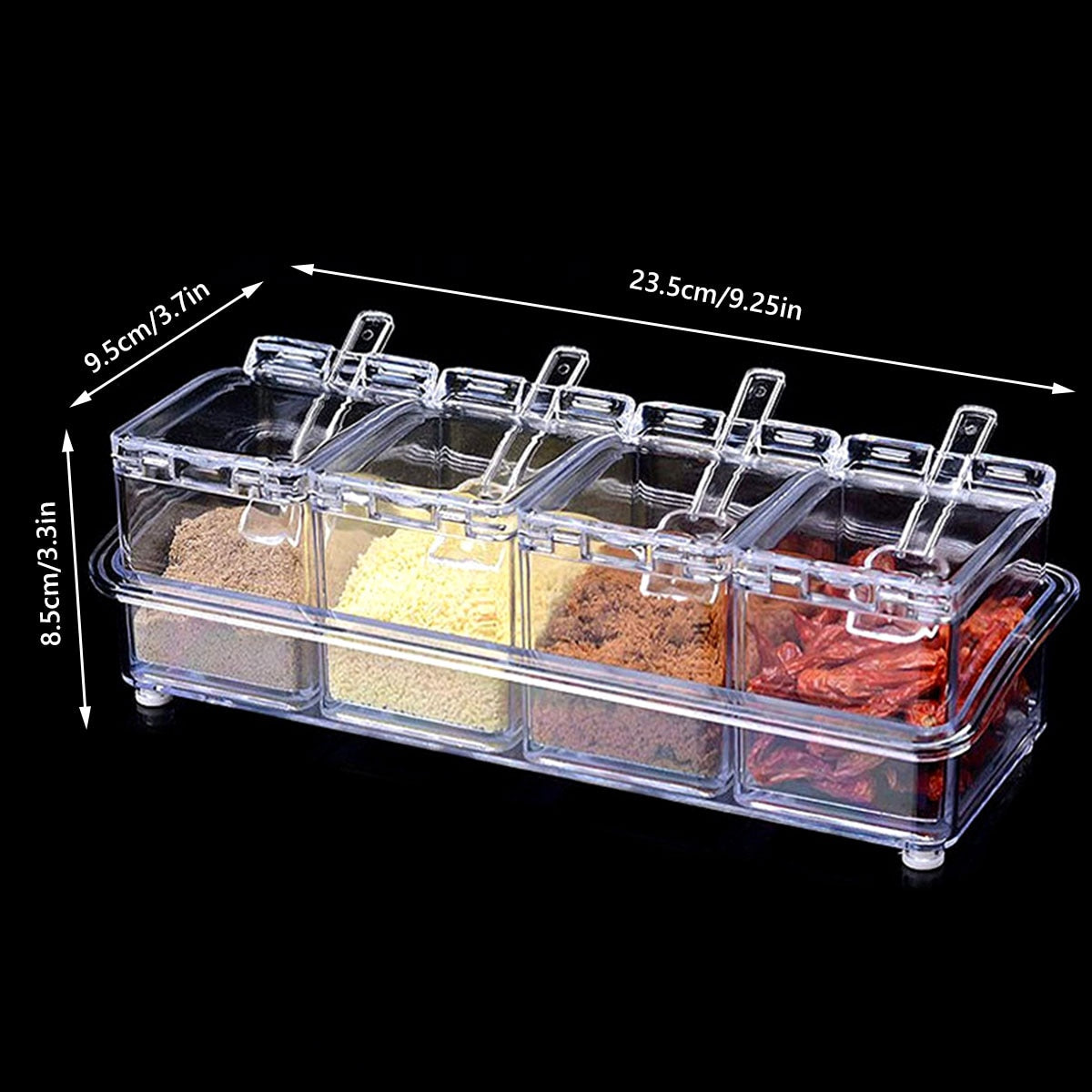 Clear Condiment/Spice Containers