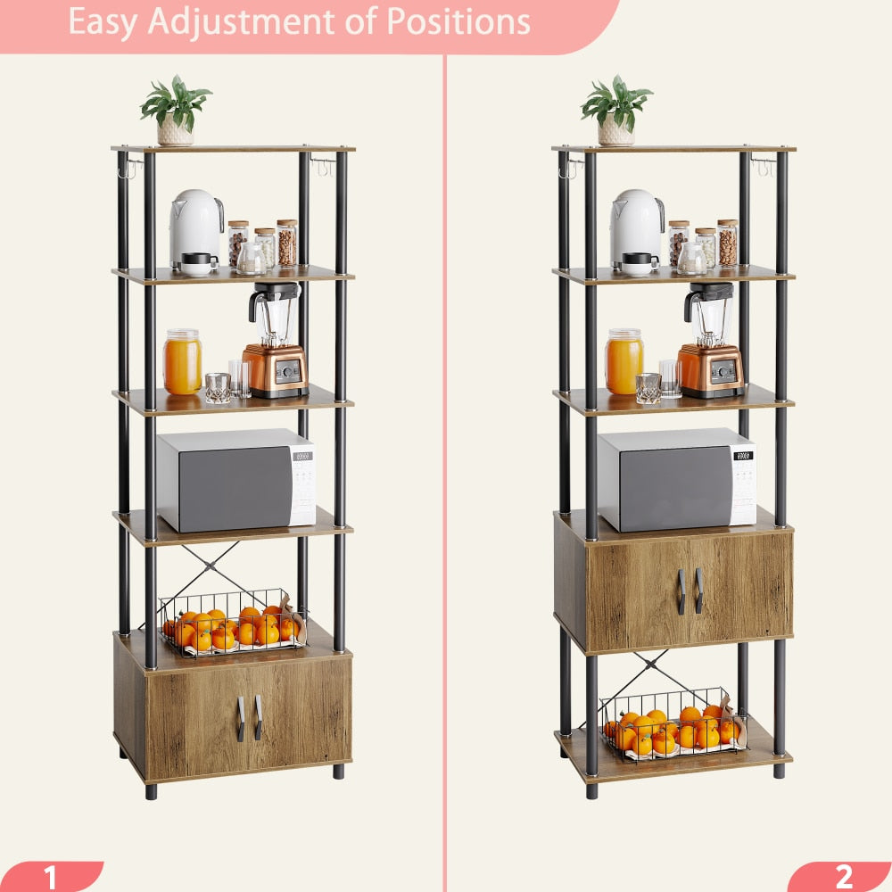 Bakers Rack w/Microwave Stand