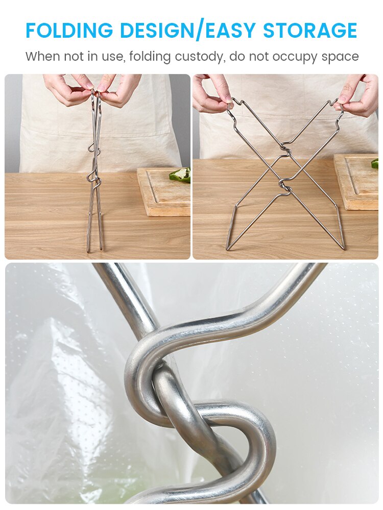 Foldable Counter Trash Bag Stand