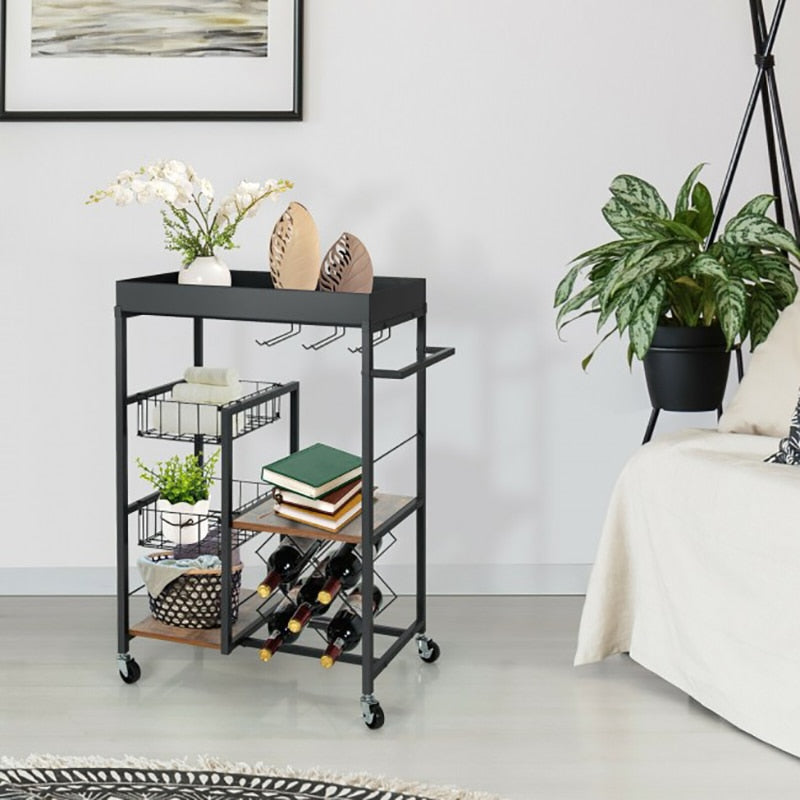 Portable Kitchen Bar Cart