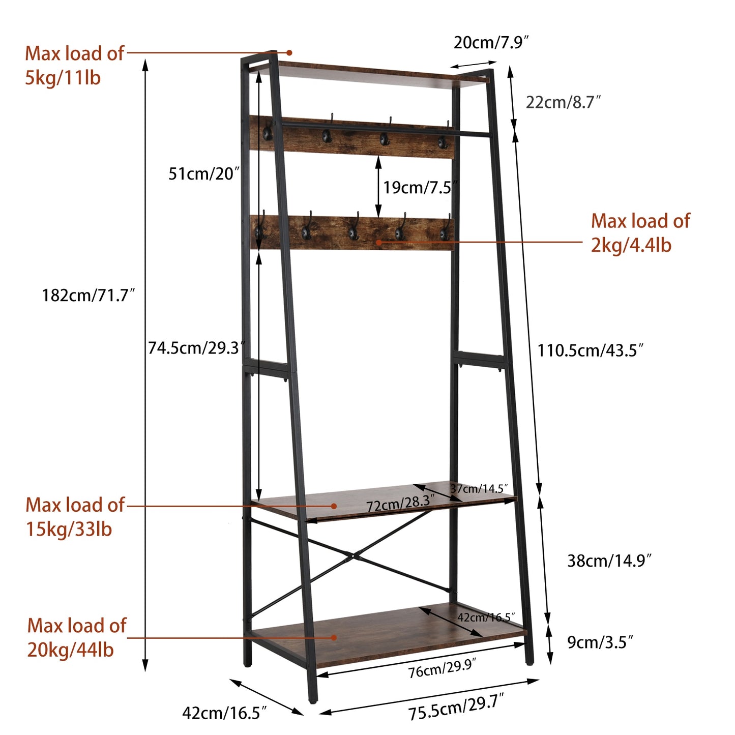 Metal Garment Shelf