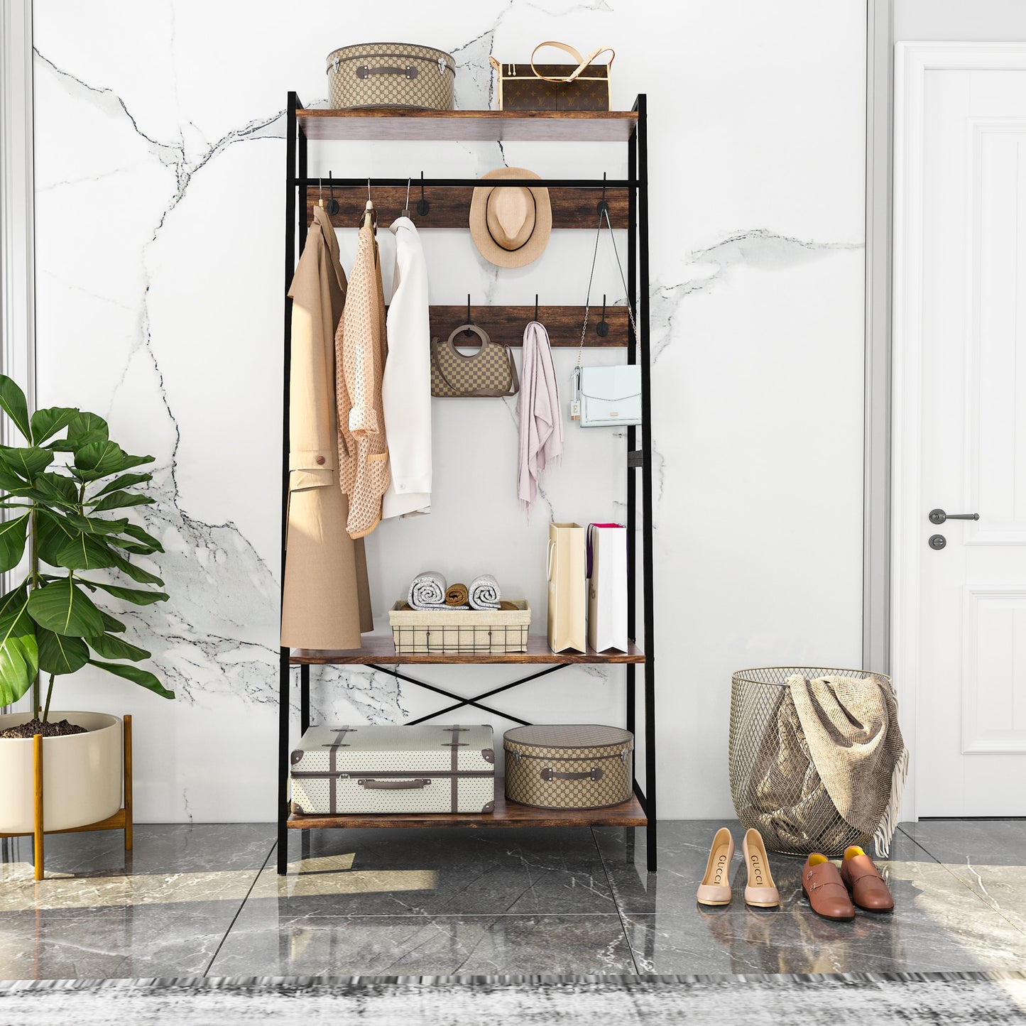 Metal Garment Shelf