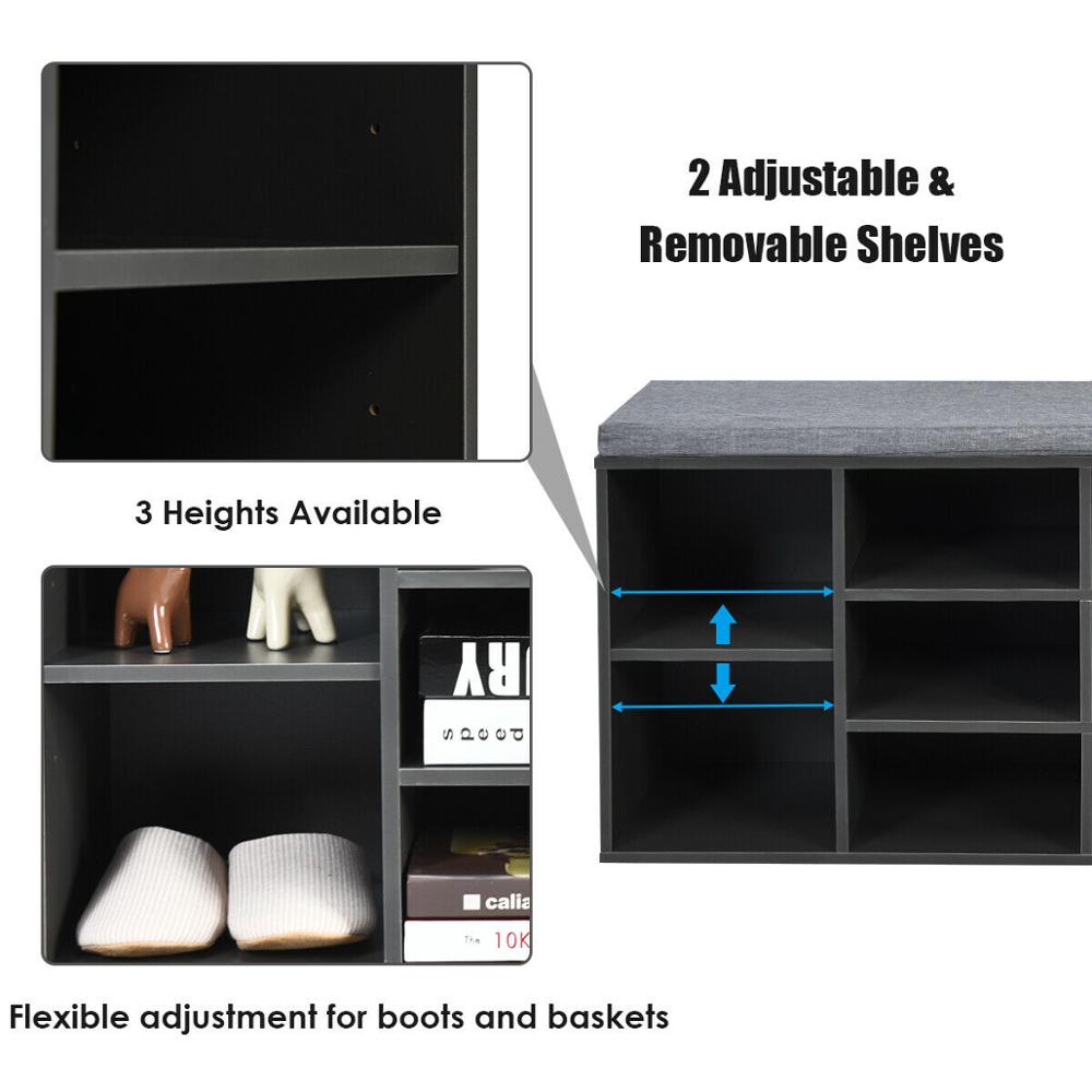 Padded Shoe Storage Bench
