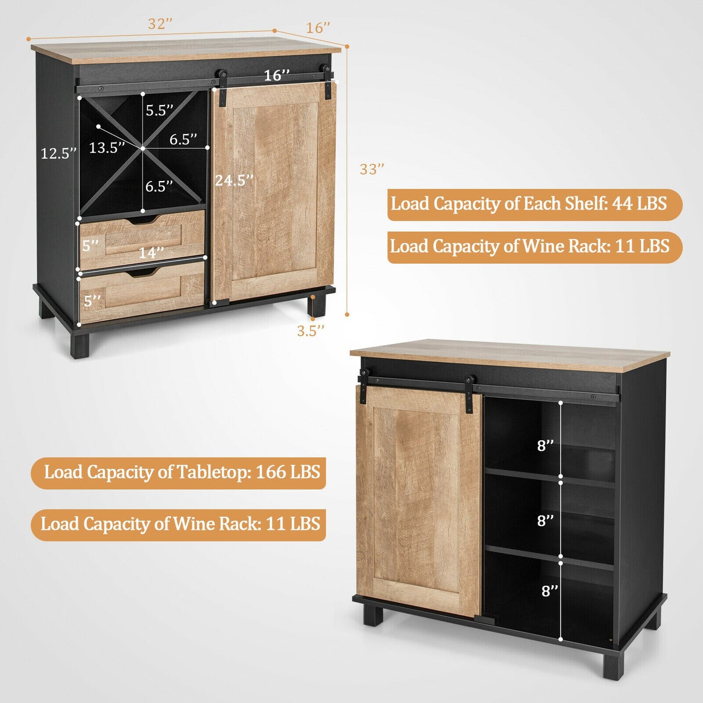 Kitchen Buffet Storage Cabinet