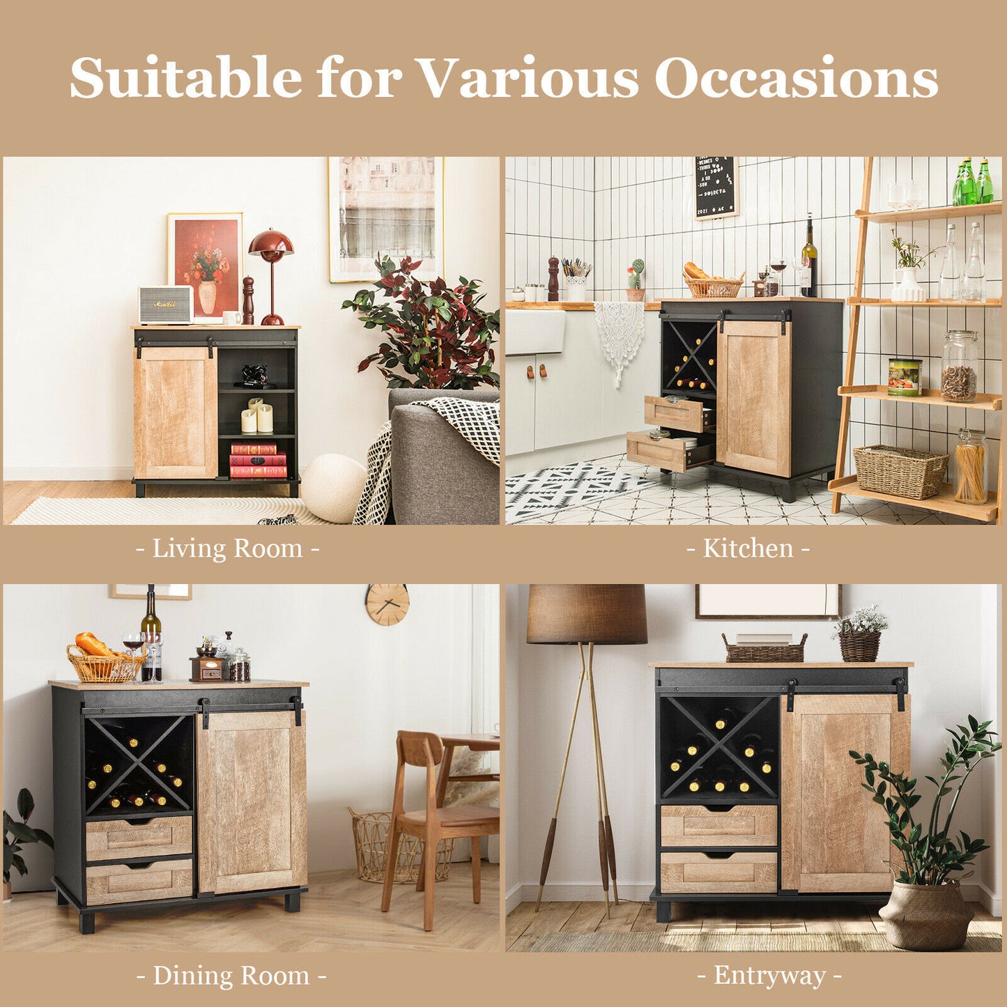 Kitchen Buffet Storage Cabinet