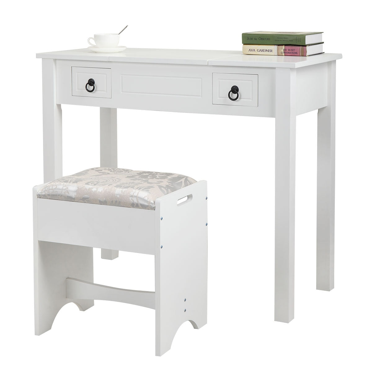 Vanity Table with Cushioned Stool