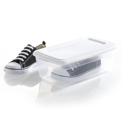 Sterilite 6 Qt. Storage Box Plastic, White, Set of 36