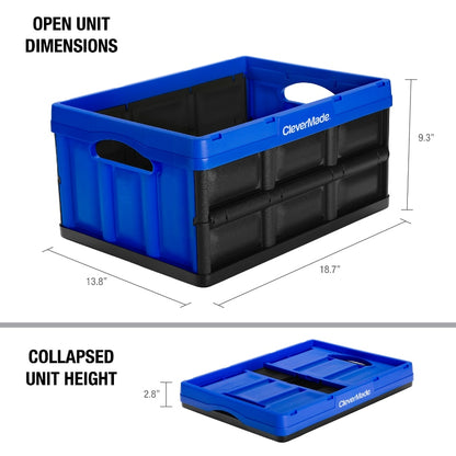 Collapsible Storage Box, 3 Pack 8 Gal