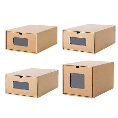 Stackable Kraft Paper Shoe Storage