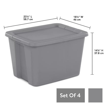 Storage Bin Set, 8 PCS 18 Gallon