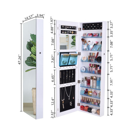 Full Mirrored Jewelry Cabinet