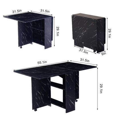 3 in 1 Rolling Dining Table Set