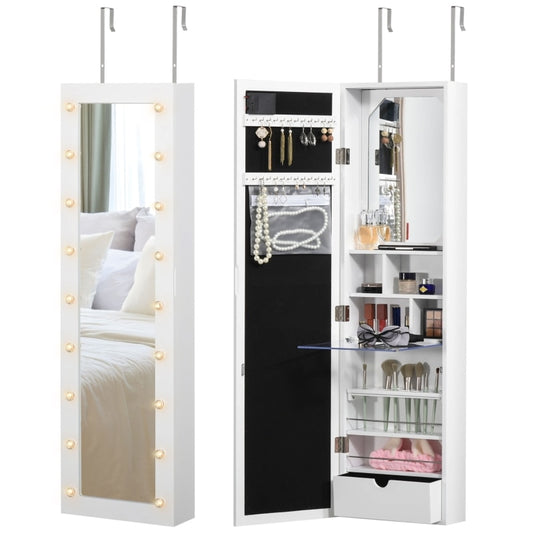 Light-up Mirrored Jewelry Armoire