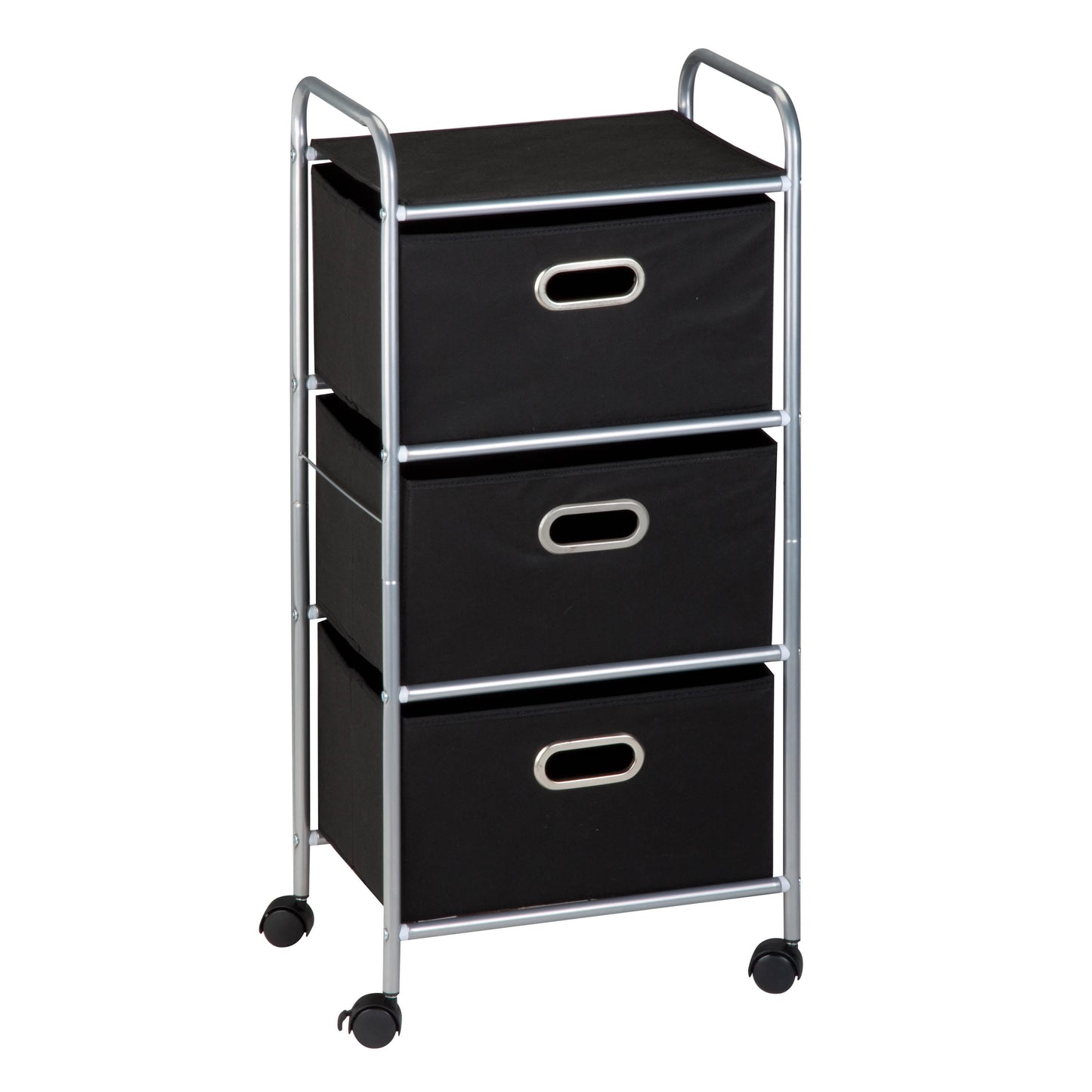 Rolling Cart with 3 Fabric Drawers