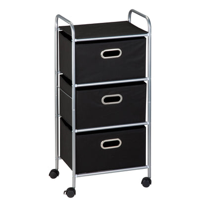 Rolling Cart with 3 Fabric Drawers