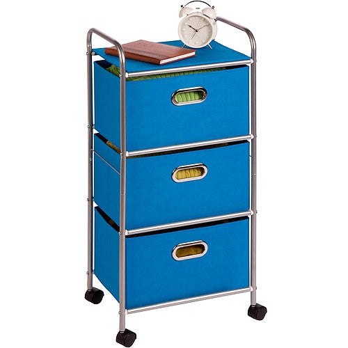 Rolling Cart with 3 Fabric Drawers