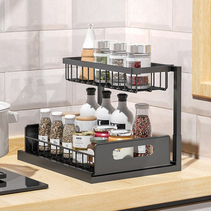 Sliding Cabinet Basket Organizer