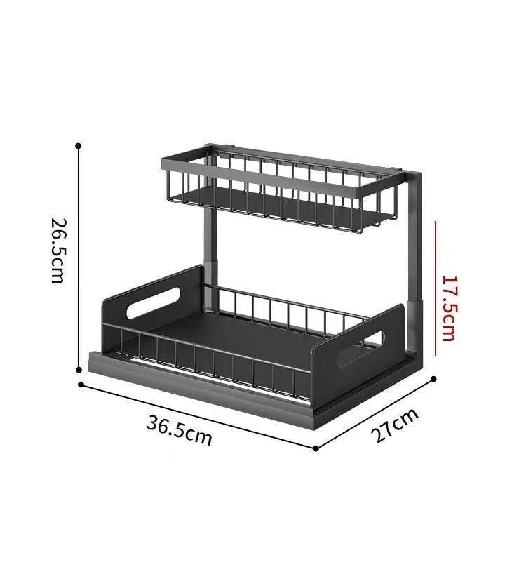 Sliding Cabinet Basket Organizer