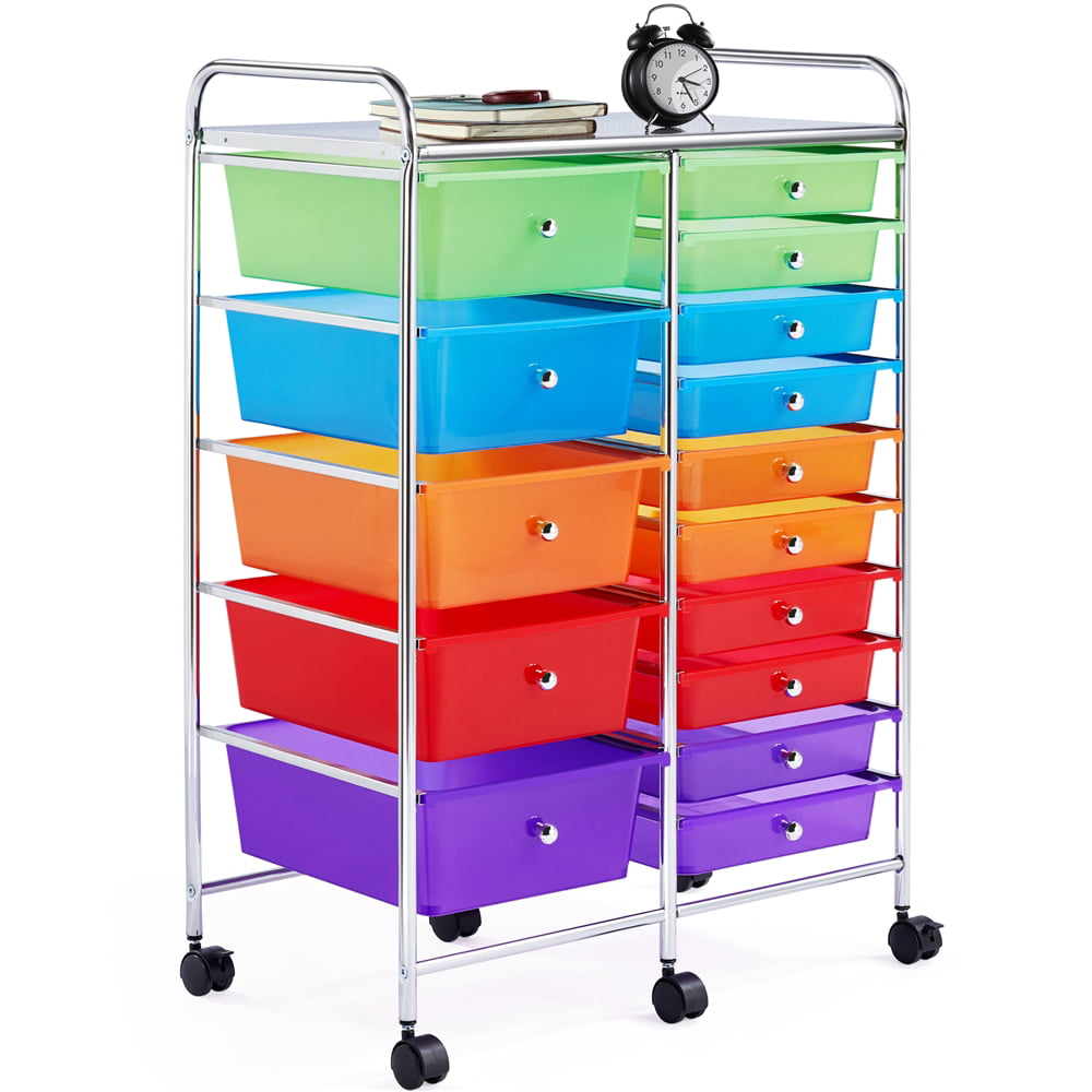 15 Drawer Metal Storage Cart