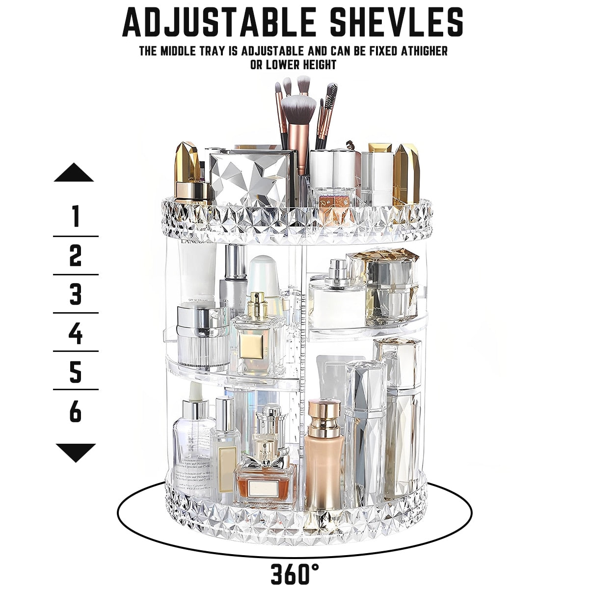 3 Tier Makeup Organizer