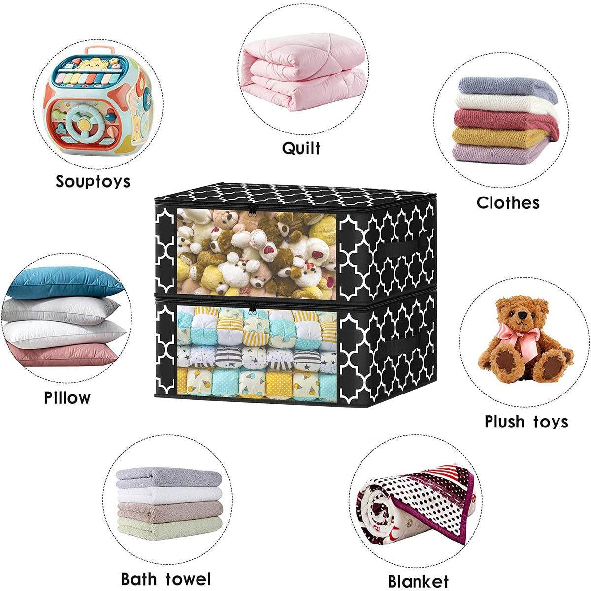 2Pcs Storage Bags