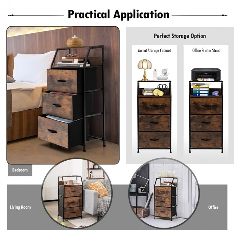 3 Drawer Storage Cabinet