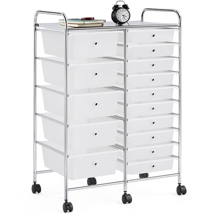 15 Drawer Metal Storage Cart