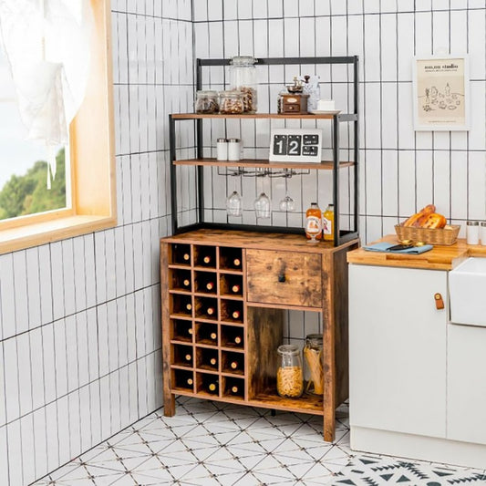 Bakers Rack with Wine Storage