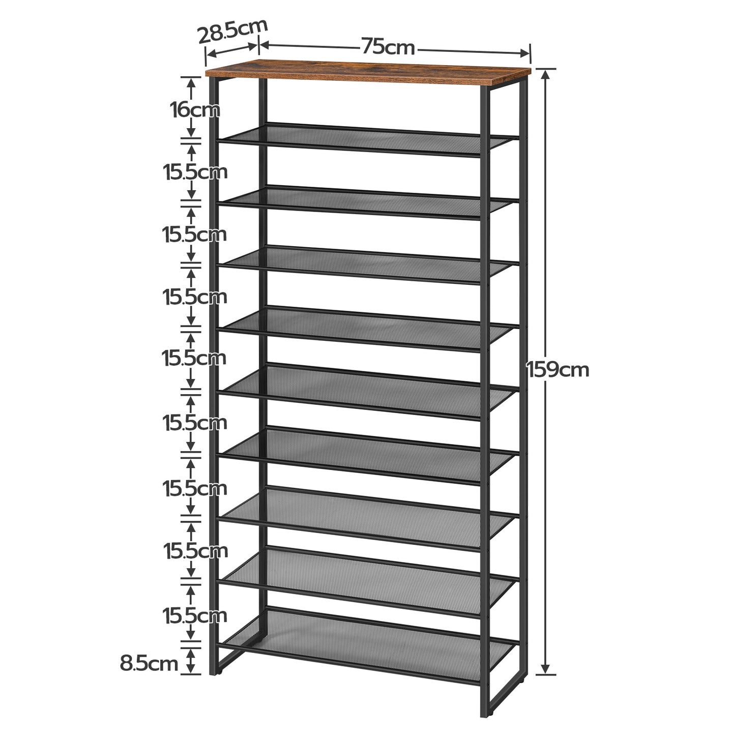 10-Tier Shoe Shelf