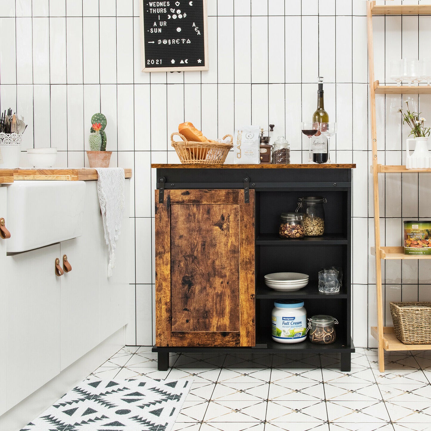 Kitchen/Wine Buffet